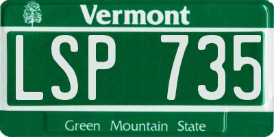 VT license plate LSP735