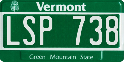 VT license plate LSP738