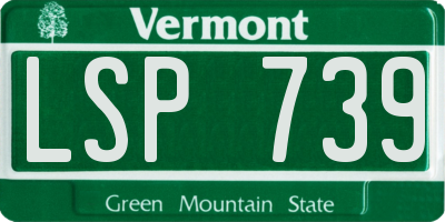 VT license plate LSP739