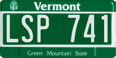 VT license plate LSP741