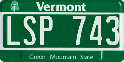 VT license plate LSP743