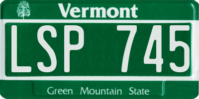 VT license plate LSP745