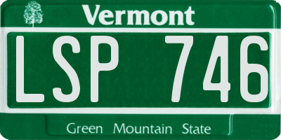 VT license plate LSP746
