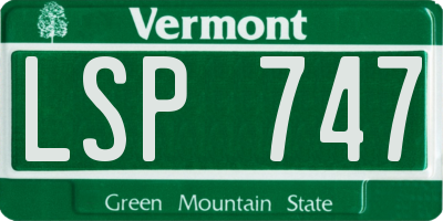 VT license plate LSP747