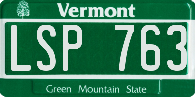 VT license plate LSP763
