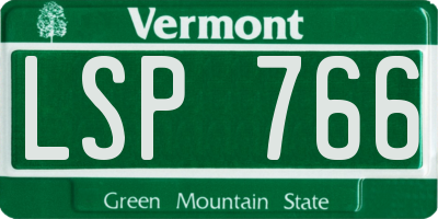 VT license plate LSP766