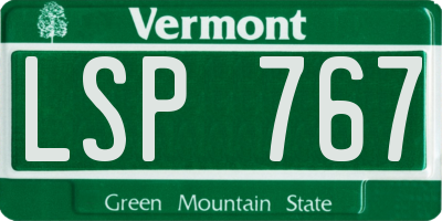 VT license plate LSP767