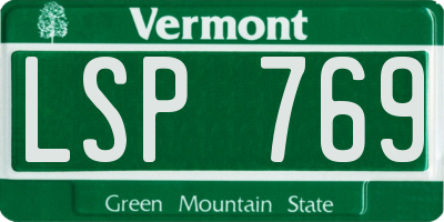 VT license plate LSP769
