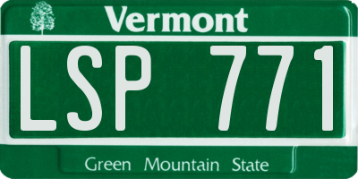VT license plate LSP771