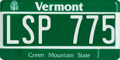 VT license plate LSP775