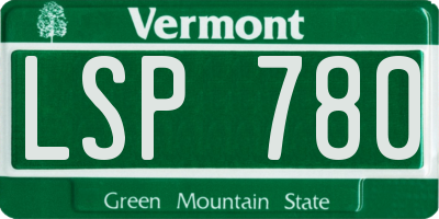 VT license plate LSP780