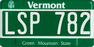 VT license plate LSP782