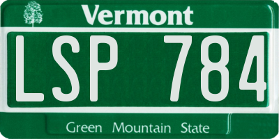 VT license plate LSP784