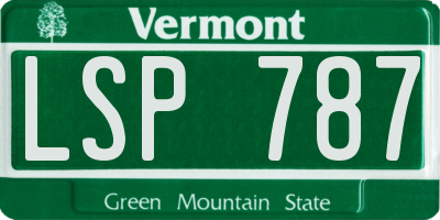 VT license plate LSP787