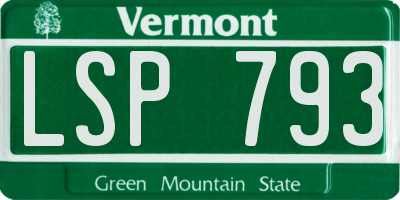 VT license plate LSP793