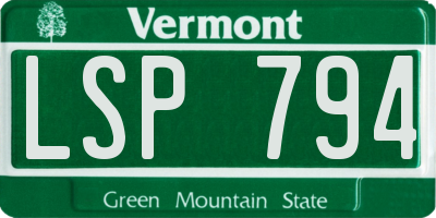 VT license plate LSP794