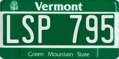 VT license plate LSP795