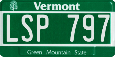 VT license plate LSP797