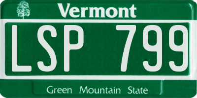 VT license plate LSP799