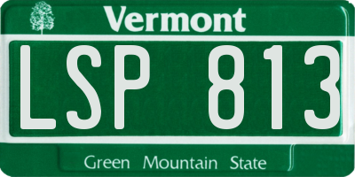 VT license plate LSP813