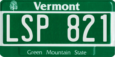 VT license plate LSP821