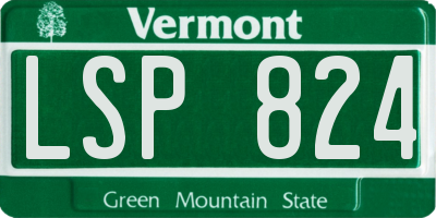 VT license plate LSP824