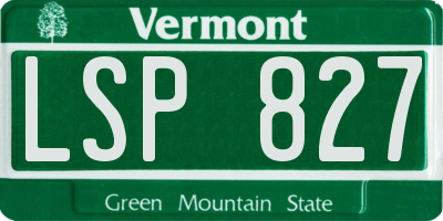 VT license plate LSP827
