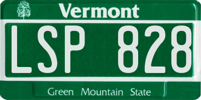 VT license plate LSP828