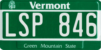 VT license plate LSP846