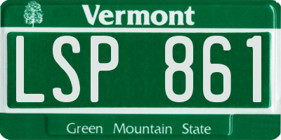 VT license plate LSP861