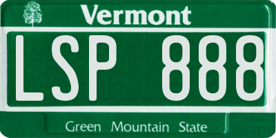 VT license plate LSP888