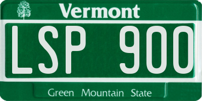 VT license plate LSP900