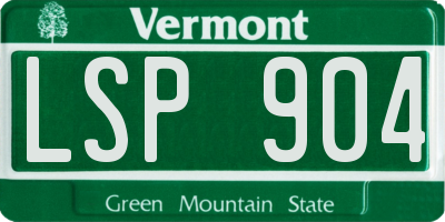 VT license plate LSP904