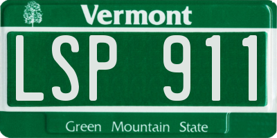 VT license plate LSP911