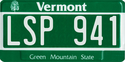 VT license plate LSP941