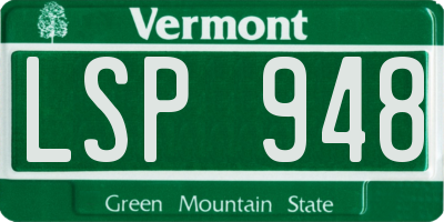 VT license plate LSP948
