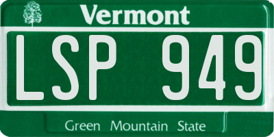 VT license plate LSP949