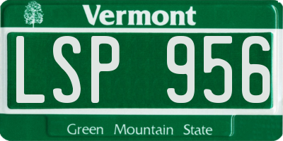 VT license plate LSP956