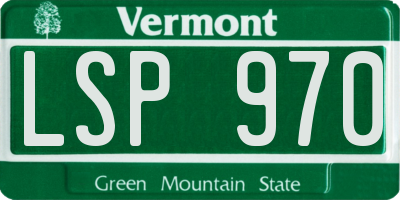 VT license plate LSP970