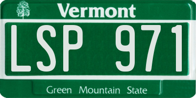 VT license plate LSP971