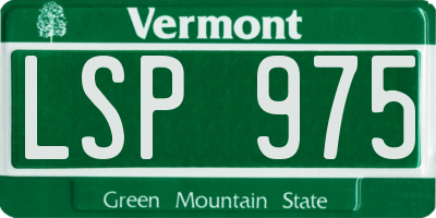 VT license plate LSP975