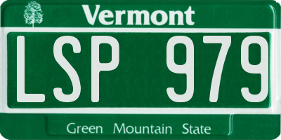 VT license plate LSP979