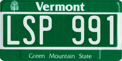 VT license plate LSP991