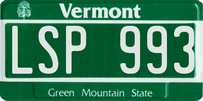 VT license plate LSP993