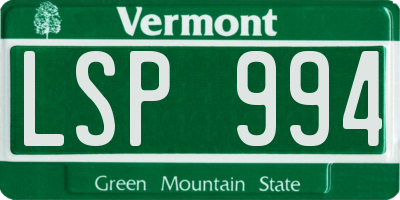 VT license plate LSP994