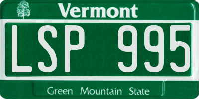VT license plate LSP995