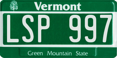 VT license plate LSP997