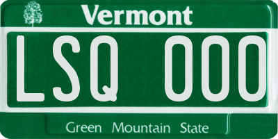 VT license plate LSQ000