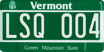VT license plate LSQ004