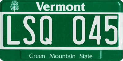 VT license plate LSQ045